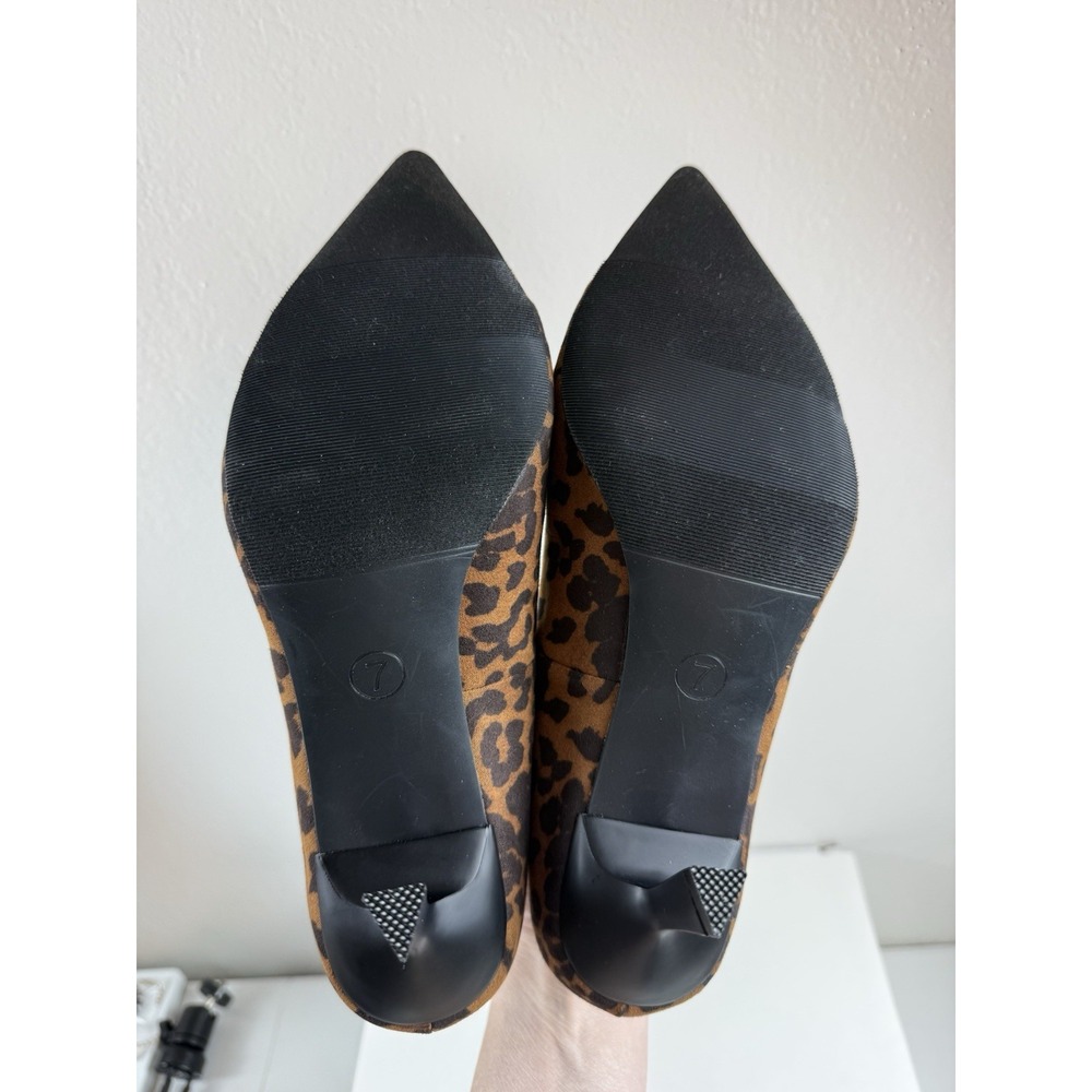 Madden NYC Womens Leopard Print Pointed Toe Kitten Heel Pumps Sz 7 Animal Print - Picture 8 of 9